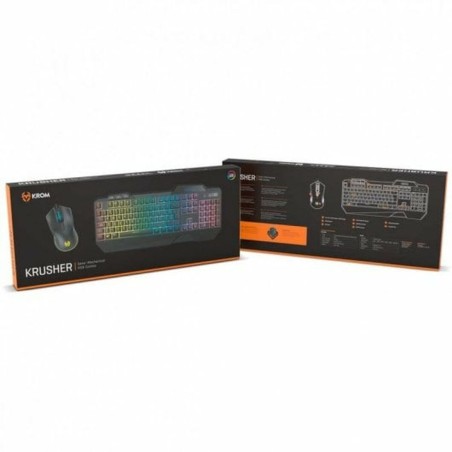 Tastiera e Mouse Gaming Krom NXKROMKRSHRSP Nero