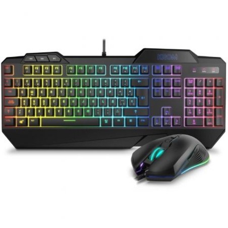 Tastiera e Mouse Gaming Krom NXKROMKRSHRSP Nero