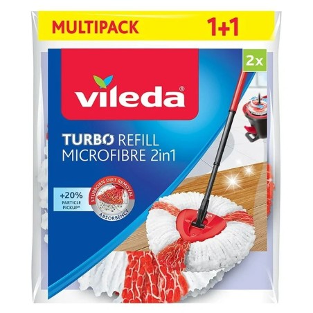 Ricambio Mocio Per Pavimenti Vileda Turbo 2in1 Microfibra Poliammide Poliestere (2 Unità)
