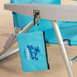 Sedia da Spiaggia Aktive Pieghevole Azzurro 53 x 80 x 58 cm (2 Unità)