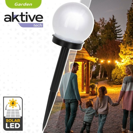Picchetto solare da giardino Aktive Plastica 10 x 34 x 10 cm (24 Unità)