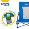Sedia da Spiaggia Aktive Azzurro 50 x 67 x 51 cm (4 Unità)