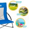 Sedia da Spiaggia Aktive Azzurro 50 x 67 x 51 cm (4 Unità)