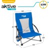 Sedia da Spiaggia Aktive Azzurro 50 x 67 x 51 cm (4 Unità)