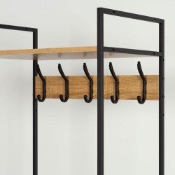 Appendiabiti con ripiano Max Home Acciaio Melammina Truciolare Minimalista 60 x 175 x 40 cm