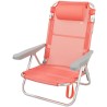Sedia Pieghevole con Poggiatesta Aktive Flamingo Corallo 48 x 84 x 46 cm (2 Unità)