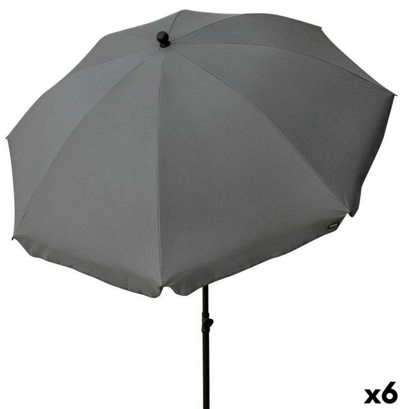 Ombrellone Aktive 240 x 230 x 240 cm Grigio (6 Unità) Ombrellone Aktive 240 x 230 x 240 cm Grigio (6 Unità)