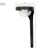 Set di picchetti solari da giardino Aktive 2 Pezzi polipropilene 11 x 49 x 12 cm (4 Unità)