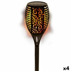 Set di picchetti solari da giardino Aktive 51 Plastica 11 x 77,5 x 11 cm (4 Unità)