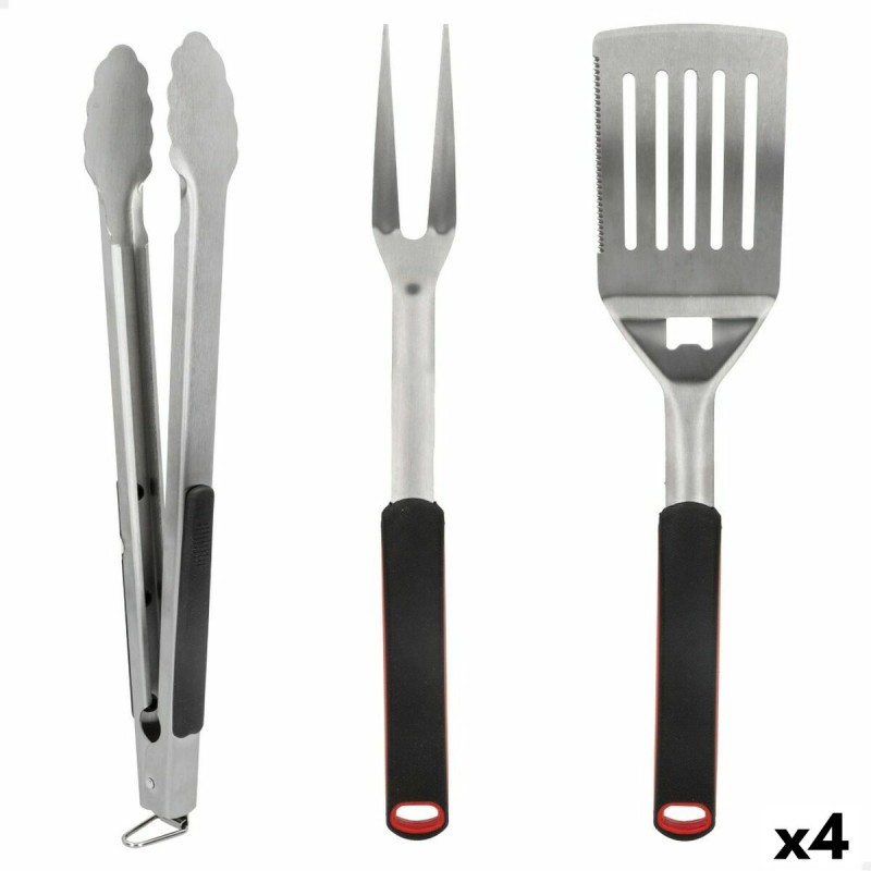 Set Utensili da Barbecue Aktive 3 Pezzi Barbecue Acciaio inossidabile 9 x 41 x 5 cm (4 Unità) Set Utensili da Barbecue Aktive 3 Pezzi Barbecue Acciaio inossidabile 9 x 41 x 5 cm (4 Unità)