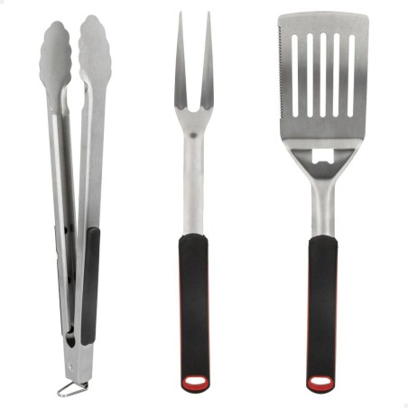 Set Utensili da Barbecue Aktive 3 Pezzi Barbecue Acciaio inossidabile 9 x 41 x 5 cm (4 Unità)