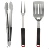 Set Utensili da Barbecue Aktive 3 Pezzi Barbecue Acciaio inossidabile 9 x 41 x 5 cm (4 Unità)