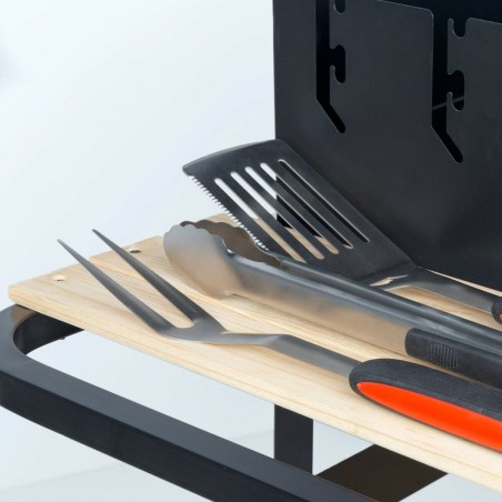 Set Utensili da Barbecue Aktive 3 Pezzi Barbecue Acciaio inossidabile 9 x 41 x 5 cm (4 Unità)