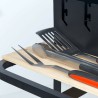 Set Utensili da Barbecue Aktive 3 Pezzi Barbecue Acciaio inossidabile 9 x 41 x 5 cm (4 Unità)