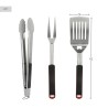 Set Utensili da Barbecue Aktive 3 Pezzi Barbecue Acciaio inossidabile 9 x 41 x 5 cm (4 Unità)
