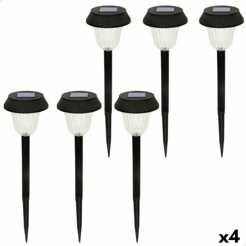 Set di picchetti solari da giardino Aktive 6 Pezzi Acciaio inossidabile Plastica 10 x 38 x 10 cm (4 Unità) Set di picchetti solari da giardino Aktive 6 Pezzi Acciaio inossidabile Plastica 10 x 38 x 10 cm (4 Unità)
