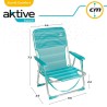 Sedia da Spiaggia Aktive Turchese 44 x 72 x 35 cm Alluminio Pieghevole (4 Unità)
