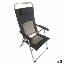 Sedia Pieghevole con Poggiatesta Aktive 48 x 114 x 63 cm