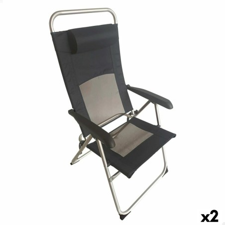 Sedia Pieghevole con Poggiatesta Aktive 48 x 114 x 63 cm