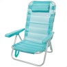 Sedia da Spiaggia Aktive Pieghevole Turchese 48 x 84 x 46 cm (2 Unità)