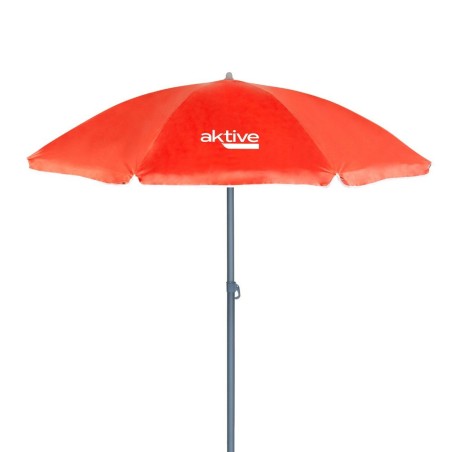 Ombrellone Aktive UV50 Ø 180 cm Corallo Poliestere Alluminio 180 x 187 x 180 cm (12 Unità)