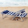 Sedia da Spiaggia Aktive Azzurro Bianco 50 x 76 x 45 cm (2 Unità)