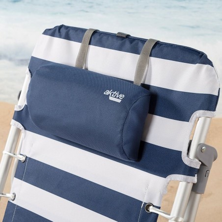 Sedia da Spiaggia Aktive Azzurro Bianco 50 x 76 x 45 cm (2 Unità)