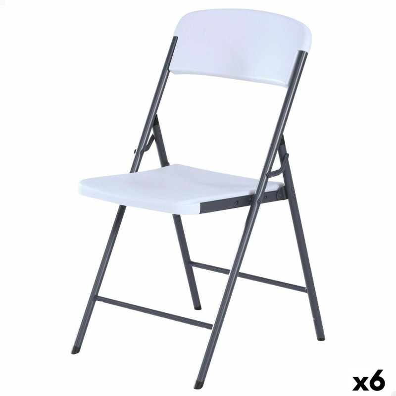 Sedia Pieghevole Lifetime Bianco 47 x 84,5 x 48 cm (6 Unità) Sedia Pieghevole Lifetime Bianco 47 x 84,5 x 48 cm (6 Unità)