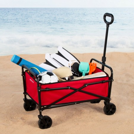 Carrello Multiuso Aktive Rosso Poliestere Acciaio 65 x 94 x 40 cm Pieghevole Spiaggia