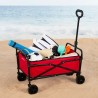 Carrello Multiuso Aktive Rosso Poliestere Acciaio 65 x 94 x 40 cm Pieghevole Spiaggia