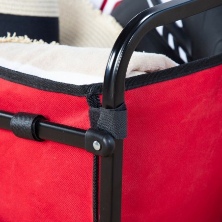 Carrello Multiuso Aktive Rosso Poliestere Acciaio 65 x 94 x 40 cm Pieghevole Spiaggia