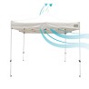 Gazebo Aktive Pieghevole Altezza regolabile Acciaio Poliestere 420D Oxford Bianco 300 x 320 x 300 cm