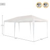 Gazebo Aktive 300 x 255 x 600 cm Metallo Bianco Plastica
