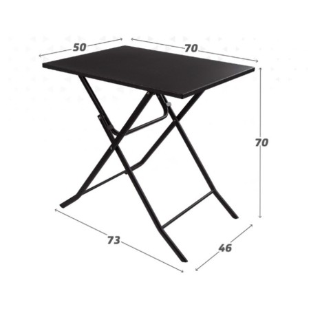 Tavolo Pieghevole Aktive 70 x 70 x 50 cm Acciaio