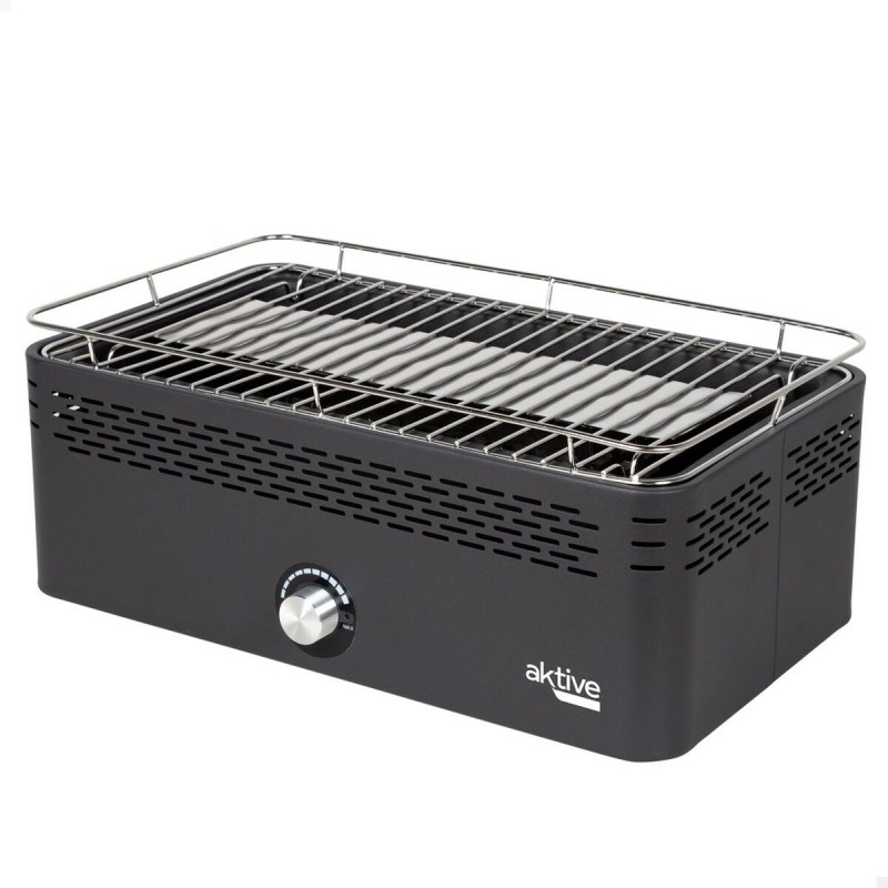 Barbecue a Carbone Portatile Senza Fumo Aktive Acciaio inossidabile Ferro 45 x 19 x 28 cm Barbecue a Carbone Portatile Senza Fumo Aktive Acciaio inossidabile Ferro 45 x 19 x 28 cm