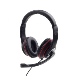 Auricolari con Microfono GEMBIRD MHS-03-BKRD Nero Rosso