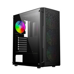 Case computer desktop ATX GEMBIRD CCC-FC-400X Nero Multicolore