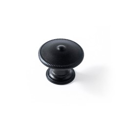 Pomo Rei 3121 Nero Metallo Ø 30 x 24 mm 4 Pezzi