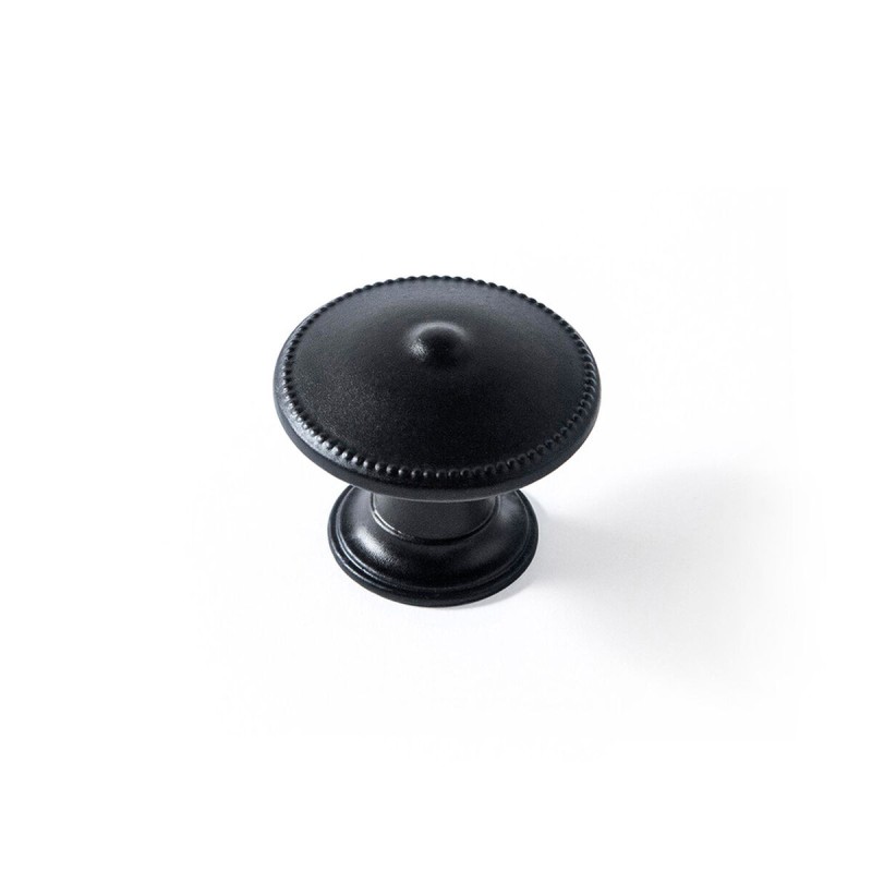 Pomo Rei 3121 Nero Metallo Ø 30 x 24 mm 4 Pezzi Pomo Rei 3121 Nero Metallo Ø 30 x 24 mm 4 Pezzi