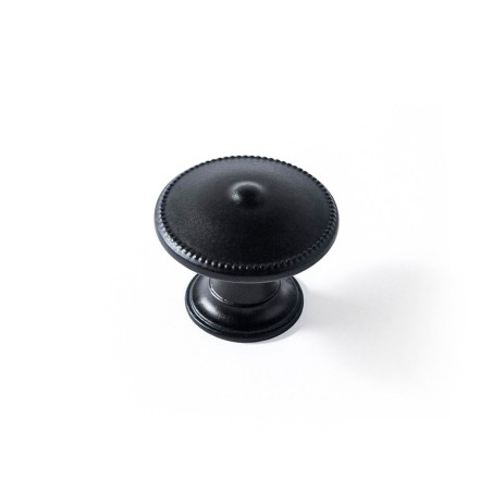 Pomo Rei 3121 Nero Metallo Ø 30 x 24 mm 4 Pezzi