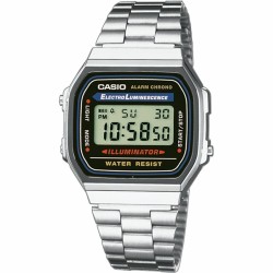 Orologio Unisex Casio A168WA-1YES Nero Argentato (Ø 36 mm)