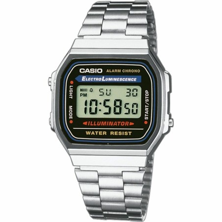 Orologio Unisex Casio A168WA-1YES Nero Argentato (Ø 36 mm)