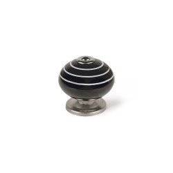Pomo Rei e503 Bianco Metallo Ø 40 x 36 mm 4 Pezzi