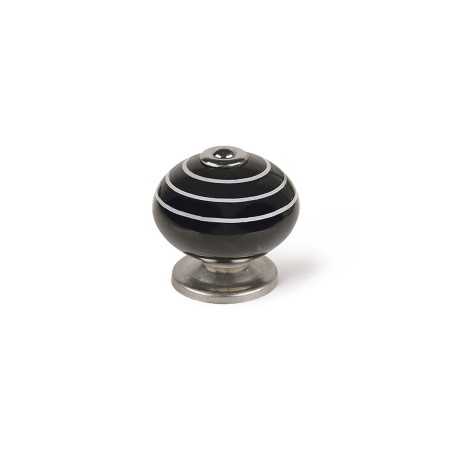 Pomo Rei e503 Bianco Metallo Ø 40 x 36 mm 4 Pezzi