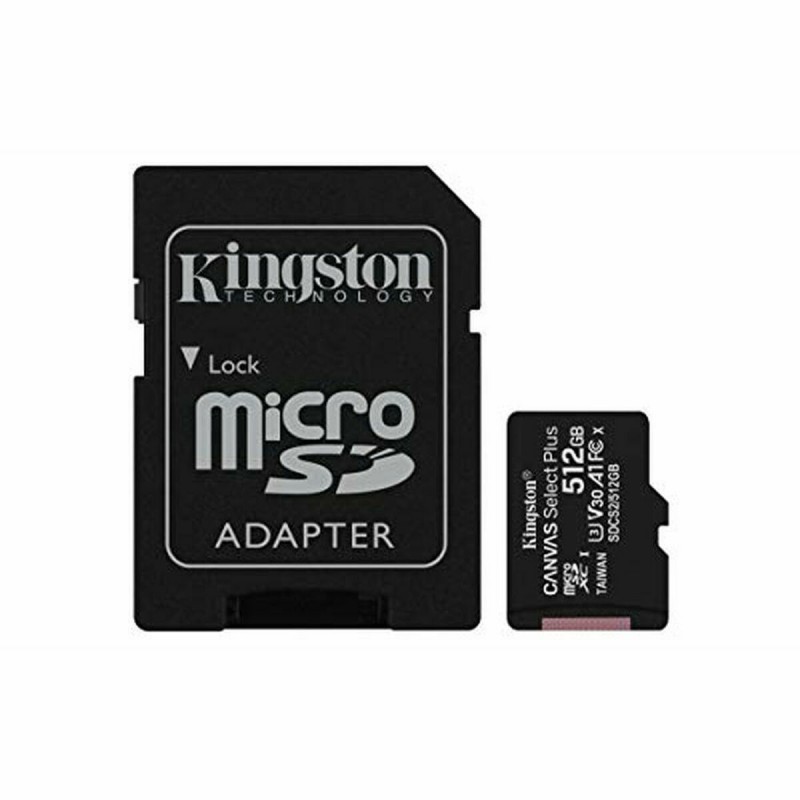 Scheda Di Memoria Micro SD con Adattatore Kingston Canvas Select Plus 512 GB Scheda Di Memoria Micro SD con Adattatore Kingston Canvas Select Plus 512 GB