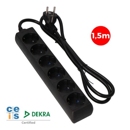 Multipresa con 6 Prese senza Interruttore EDM 41008 Schuko (1,5 m)