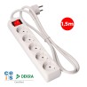 Multipresa 5 Prese con Interruttore EDM 41011 Schuko (1,5 m)
