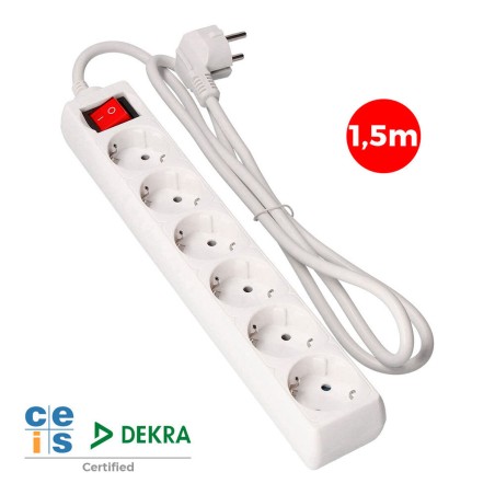 Multipresa 6 Prese con Interruttore EDM 41012 Schuko (1,5 m)