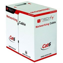Cavo di Rete Rigido FTP Categoria 6 Techly 022595 Grigio 305 m