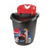 Mocio con Secchio a Doppia Azione Vileda Ultramax Mop Set Nero Rosso Microfibre